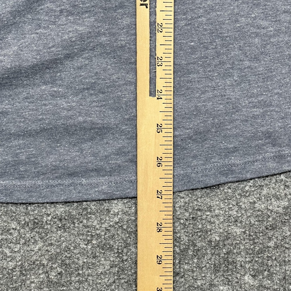 Flylow Shirt Womens Large Gray Ski Graphic Ringer V Neck Striped Short Sleeve - Picture 9 of 9